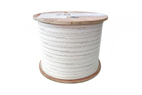 Kabel światłowodowy wewnętrzny FTTH 2 włóknowy SM 9/125 OS2 G57A1, Eca, LSOH, biały, 1km DK-D3902-SC-W