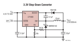 600mA, 500kHz Step-Down Switching Regulator in SOT-23 and DFN Packages