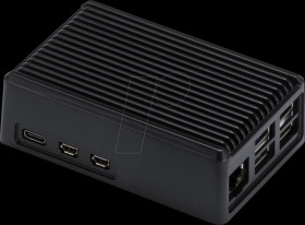 RPH-5-H-B Heatsink housing for Raspberry Pi 5, aluminum, black
