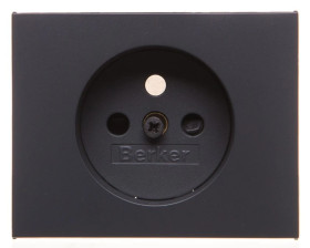 K.1 Płytka czołowa gniazda z/u z przesłonami antracyt mat lakierowany 3965757006