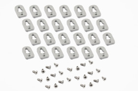 Enclosure feet, ABS, (L x W x H) 33 x 17 x 5 mm, gray, for series 1557, 1557FOOTGY-24