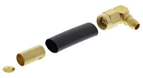 Złącze SMA męskie Kąt prosty 50Ω montaż na kablu, połączenie zagniatane Termination