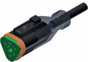 Connection cable, socket, 3 pole, straight to openend, 5m