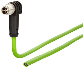 kabel LAN Metz Connect 142M2XA0010, 1 szt., M12, CAT 6a, S/FTP, 1.00 m, zielony