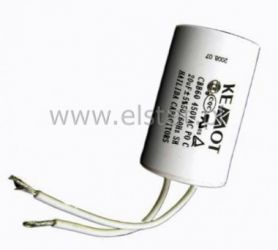 20uF 450V kond. rozruchowy 41x67mm ( przewody )