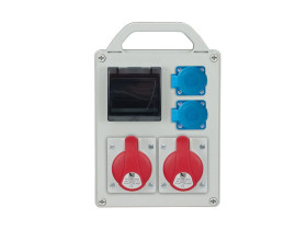 Rozdzielnica budowlana RB 4M gniazda 2x16A/5 2x250V IP44 R-BOX240R B.1702R PAWBOL