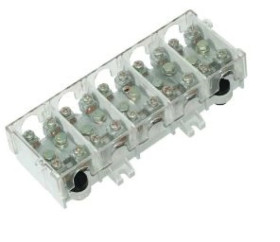 Listwa zaciskowa LG 5x25/16 termoplastyczna z osłoną TH35 E.4029