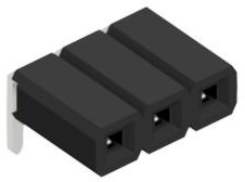 Socket header, 3 pole, pitch 2.54 mm, angled, BLLP33Z