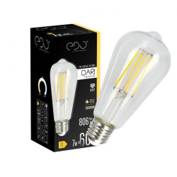 Żarówka dekoracyjna DARI LED Filament 7W, E27, 3000K, 710lm, 230V, CLEAR ST64, EDO777625 EDO