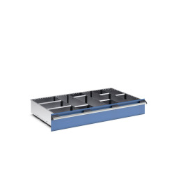 Zestaw przegródek Ściana działowa Srebrny Blacha stalowa for use with Szuflady, Dimensions1050 X 650 X 150mm Bott