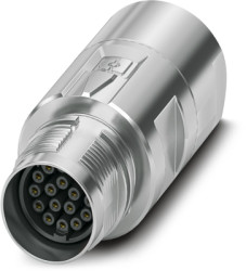 Jack, 17 pole, crimp connection, standard/ONECLICK quick locking system, straight, 1628963