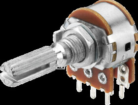 VRA-100S50 MONACOR stereo potentiometer, 50 kOhm, log.