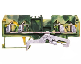 Złączka szynowa 4-przewodowa 2,5mm2 żółto-zielona 280-837