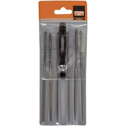 Bahco 2-470-16-1-0 Needle File Set 6 pcs 160mm Plastic Bag Bastard