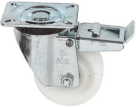 Koło samonastawne średnica kabla 150mm Płyta LAG 400kg wysokość całkowita 195mm