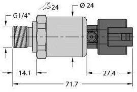 Turck Przetworniki ciśnienia 1 szt. PT10R-1104-I2-DT043P