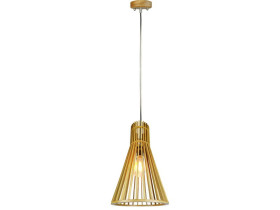 VT-2450 Lampa wisząca klosz drewno z chromowanymi dekoracjami średnica: 450 40521 V-TAC