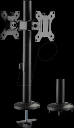 BP0109 Dual monitor mount, 17-32", steel, curved screens