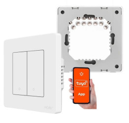 Włącznik światła 2obw. Zigbee Tuya bez N Moes Star Ring