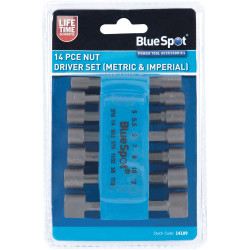 BlueSpot Tools 14109 Metric &amp; Imperial Nut Driver Set, 14 Piece