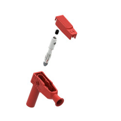 Adapter z wtykiem bananowym Męski Śruba Czerwony 20A Electro PJP rozmiar 4 mm