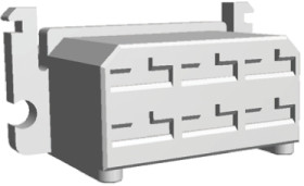 Obudowa do konektorów zaciskanych Wypust 6-pinowe Naturalny 37.4mm
