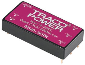 Przetwornica DC-DC, 40W, Uwe 9 → 18 V DC, Uwy ±12V dc, Iwy ±1.67A, TRACOPOWER