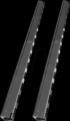 DN-19 ORG-42U-B 19" cable ducts, 42U, black, 2 pieces