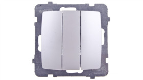 Karo Łącznik Potrójny Srebrny Perłowy Łp-13S/M/43