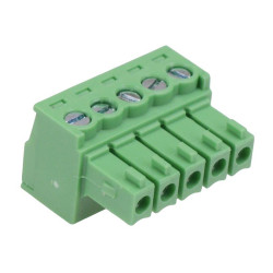 5-Way 3.5mm Right Angle Pluggable Terminal Block 8A 300V