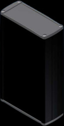 Aluminum Profile enclosure, (L x W x H) 175 x 106 x 46 mm, black (RAL 9004), IP54, TEKAL 33.29