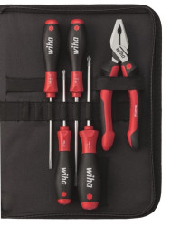 Zestaw Mechanika 4 wkrętaki SoftFinish + Szczypce uniwersalne w etui typu piórnik 42807