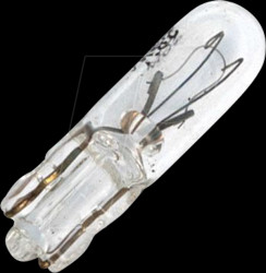 32030400 T5 WB W2x4.6d 5x20, 12 V, 100 mA, 1.2 W, C2F, 10K hrs, clear