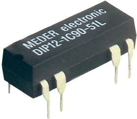 Reed relay, 24 V (DC), 1 Form C (NO/NC), DIP, 3 W, DIP24-1C90-51D