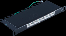 BS08-67050 Patch panel, 10", 8-port, Cat.6a
