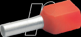 8718 Twin bootlace ferrule 2x 1.00 mm², red
