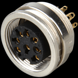 KFV 80 Panel-mounted coupler, front mounting, IP40, 8-pin