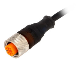 Kabel konfekcjonowany jednostronnie zakończony złącze M12 żeńskie proste 3-pinowe z gwintem samoblokującym RKT 4-3-224/5 M