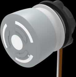 Emergency stop, rotary release, mounting Ø  22.3 mm, unlit, 1 Form B (N/C), 84-6220.0040