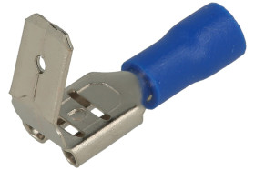 Konektor; 6,3x0,8mm; 1,5÷2,5mm2; płaski wsuwka/nasuwka; izolowany; 01110-FBFD2-250; niebieski; proste; na przewód; cynowane; zac