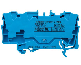 Złączka szynowa 3-przewodowa 4mm2 niebieska 2004-1304 TOPJOBS