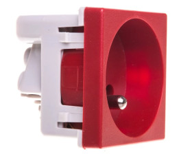 Simon Connect Gniazdo K45 pojedyncze z/u 16A IP20 czerwone K02/