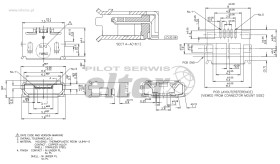 Gniazdo microUSB AB SMD 5PIN montażowe