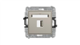 Icon Mechanizm Ładowarki Usb Pojedynczej Usb A, 10W Max., 5V, 2A Taupe 60Icusb-3