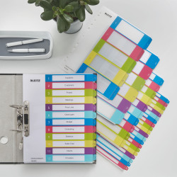 Leitz Index Print 1-12 WOW A4 PP Coloured