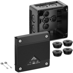 Spelsberg 40200001 Junction Box 92x92x60mm IP66/67/69 black VDE certified