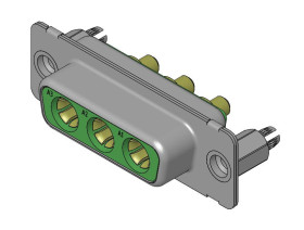 Złącze D-Sub 3-pinowe Żeński Proste Montaż na płytce drukowanej raster 6.86mm