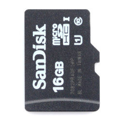 Karta pamięci SanDisk microSD 16GB 40MB/s klasa 10 (bez adaptera) + system NOOBs dla Raspberry Pi 4B/3B+/3B/2B