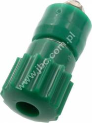 RG-207 GN Gniazdo laboratoryjne (aparatowe) 4mm, izolowane, przyłącze M4, 16A, zielone, RG207GN