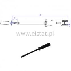 Końcówka pomiarowa igła ostra 20.164.2 czarna